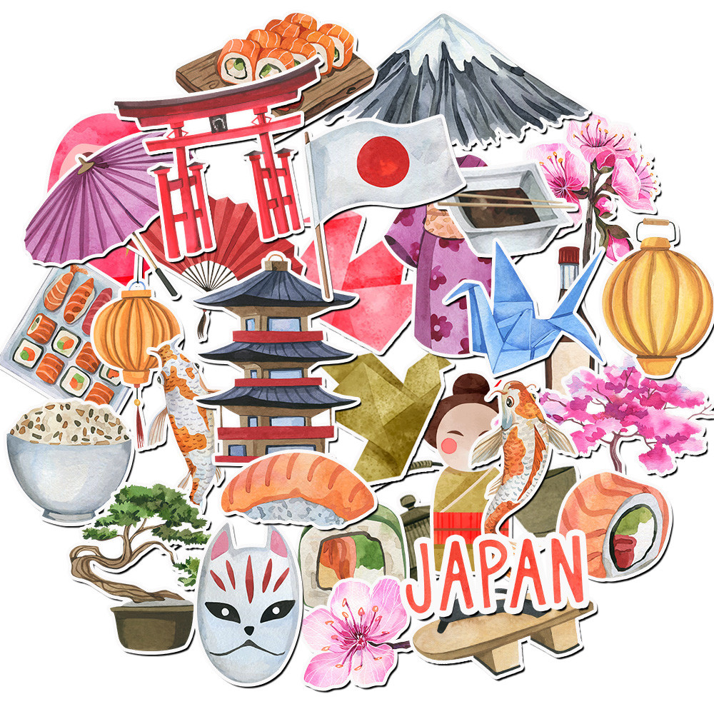 

Set of 32 Explore Japan with Our Stunning Travel Stickers - Perfect for Scrapbooking, Journals, and Decorating