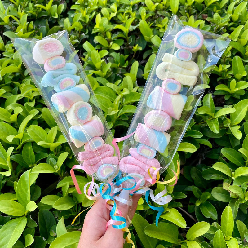

50/100pcs Long Transparent Candied Haws Packaging Bags OPP Plastic Lollipop Candy Cookie Bags Wedding Baby Shower Birthday Party