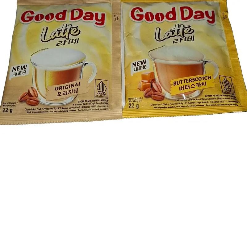 

Kopi Good Day Latte 10 Sachet Original / Butterscotch 22g Setiap Sachet