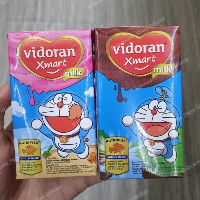 

VIDORAN XMART Susu UHT 110ml Per Dus Rasa COKLAT / STRAWBERRY / VANILA / MIX ( 1 dus 40pcs )