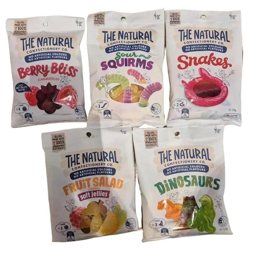 

The Natural Jelly Candy Jelly Import Varian Berry Bliss / Sour Squirms / Snakes / Fruit Salad / Dinosaurs