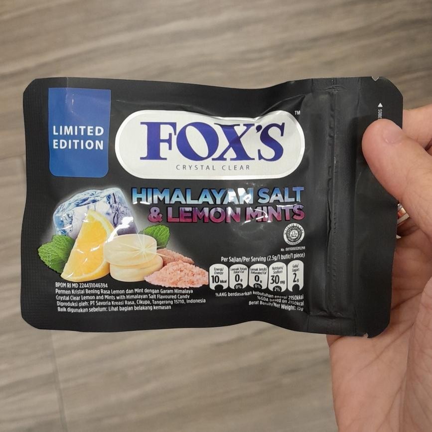 

Fox's Himalayan Salt & Lemon Mint Limited Edition Permen Kristal Bening 15gr