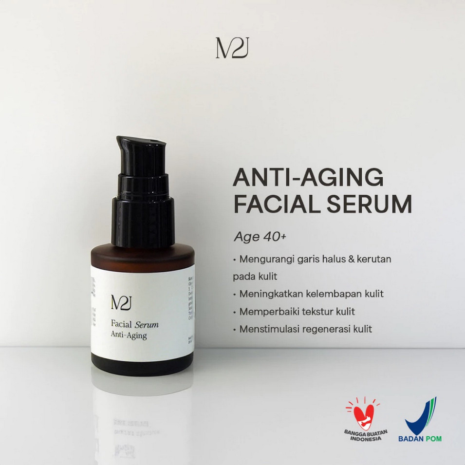 M2J Official Anti-Aging Facial Serum - Produk Original | Menyamarkan Garis Halus & Meremajakan Kulit