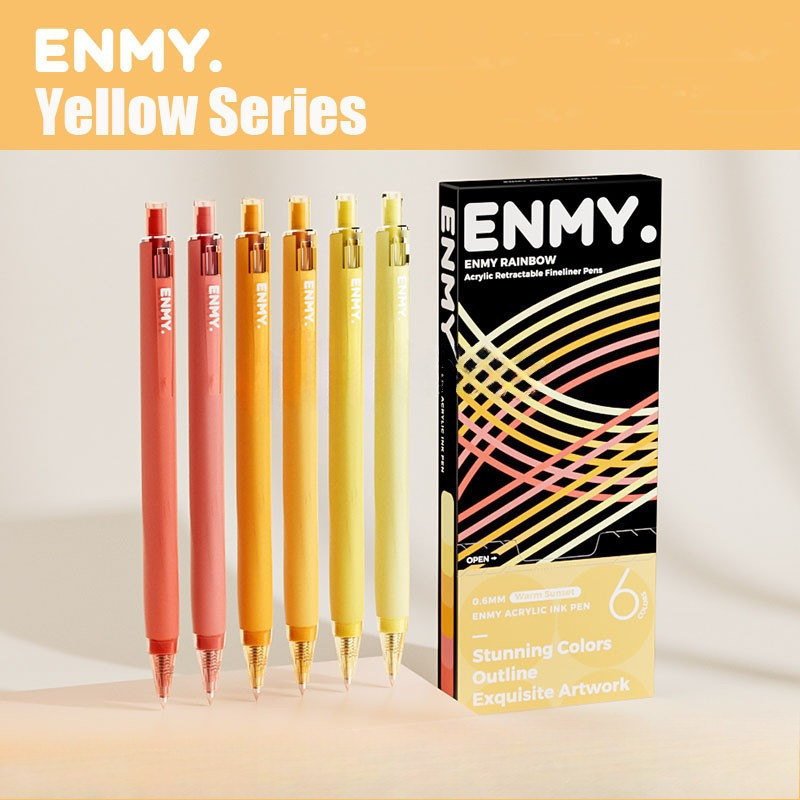 

ENMY Spidol Pelangi 6 Warna, Tahan Air, Kering Cepat, Cocok Untuk Seni dan Kerajinan, Perlengkapan Kreatif