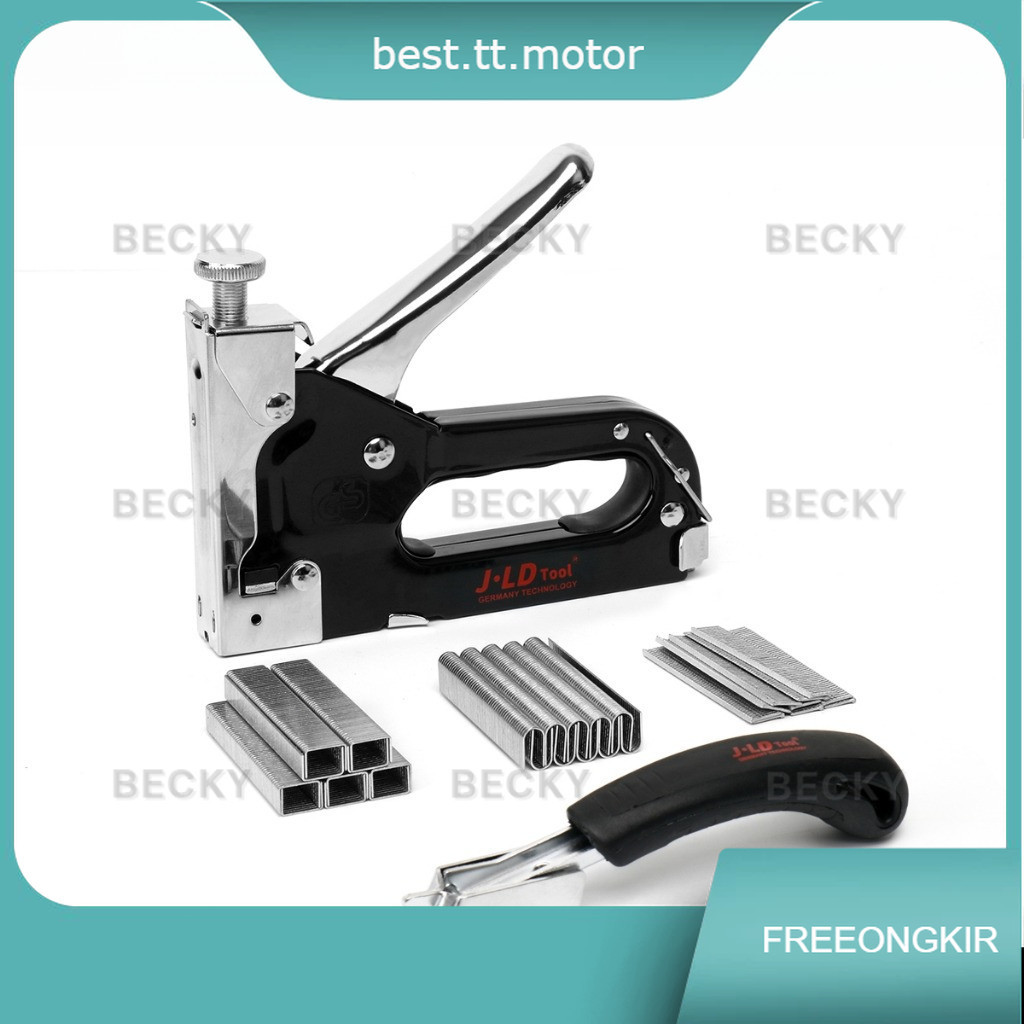 

Staples Tembak U/D/T Staple Gun + Isi + Staple Remover Upholstery Stapler Gun 3-In-1 Hekter Tembak Gratis Refill Staples Tembak Guntacker