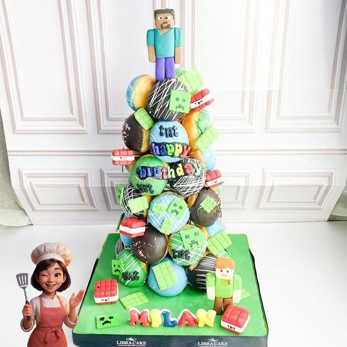 

Donat/donat Tower Minecraft/Donat Birthday/Donat Ultah Catering Malang DMT