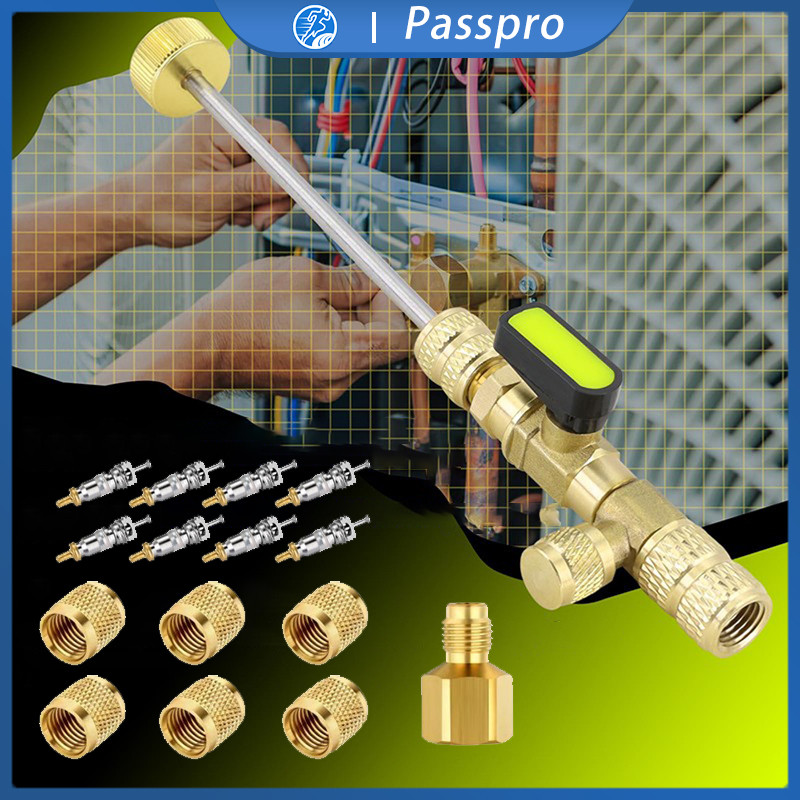 32pcs/Set Valve Core Removal Tool Freon Valve Core Remover Valve Core Installer Air Conditioning Lin