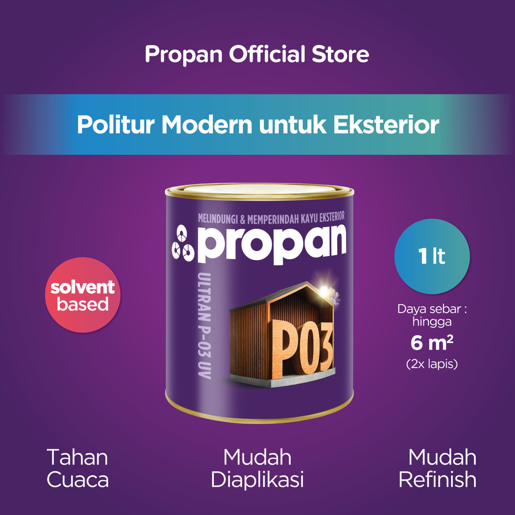 CAT KAYU PROPAN POLITUR EXTERIOR ULTRAN P-03 1L