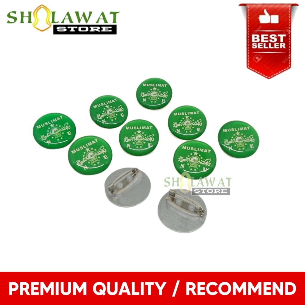 Pin Terompah Muslimat NU / Pin Muslimat NU Resin / Lencana Muslimat NU / Bros Muslimat NU Resin