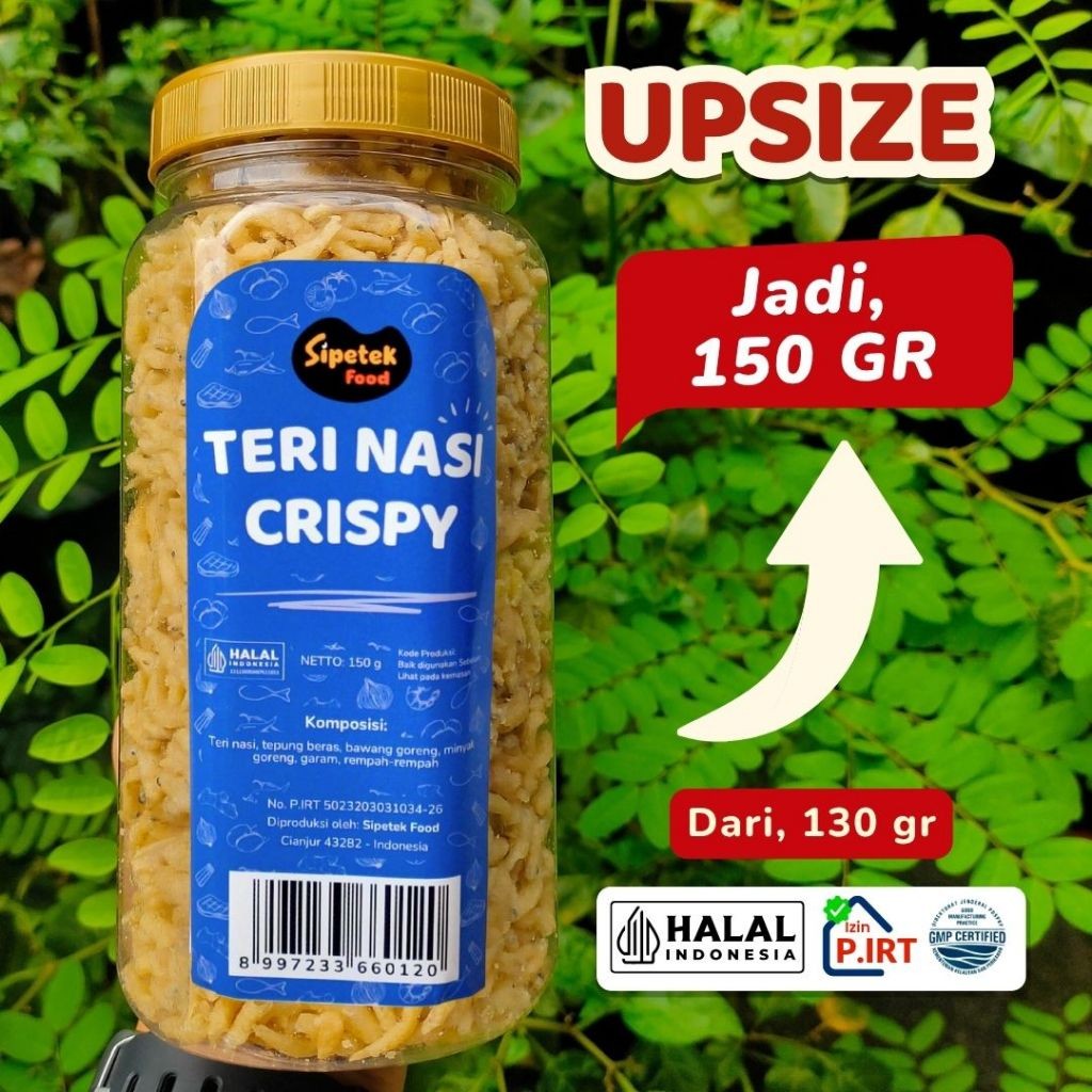 

Teri Crispy Original Asin Gurih Kemasan Toples 150gr Sipetek Food