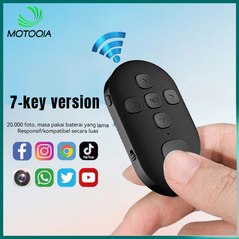 MOTOQIA Bluetooth Remote Control Tomsis Selfie Universal For Android & IOS / Tomsis Remote Kamera Se