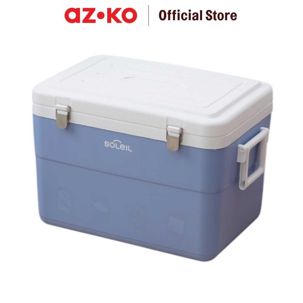 Soleil Cooler Box - Biru Muda Boks Pendingin Tempat Penjaga Suhu Dingin Kontainer Minuman Kotak Pend