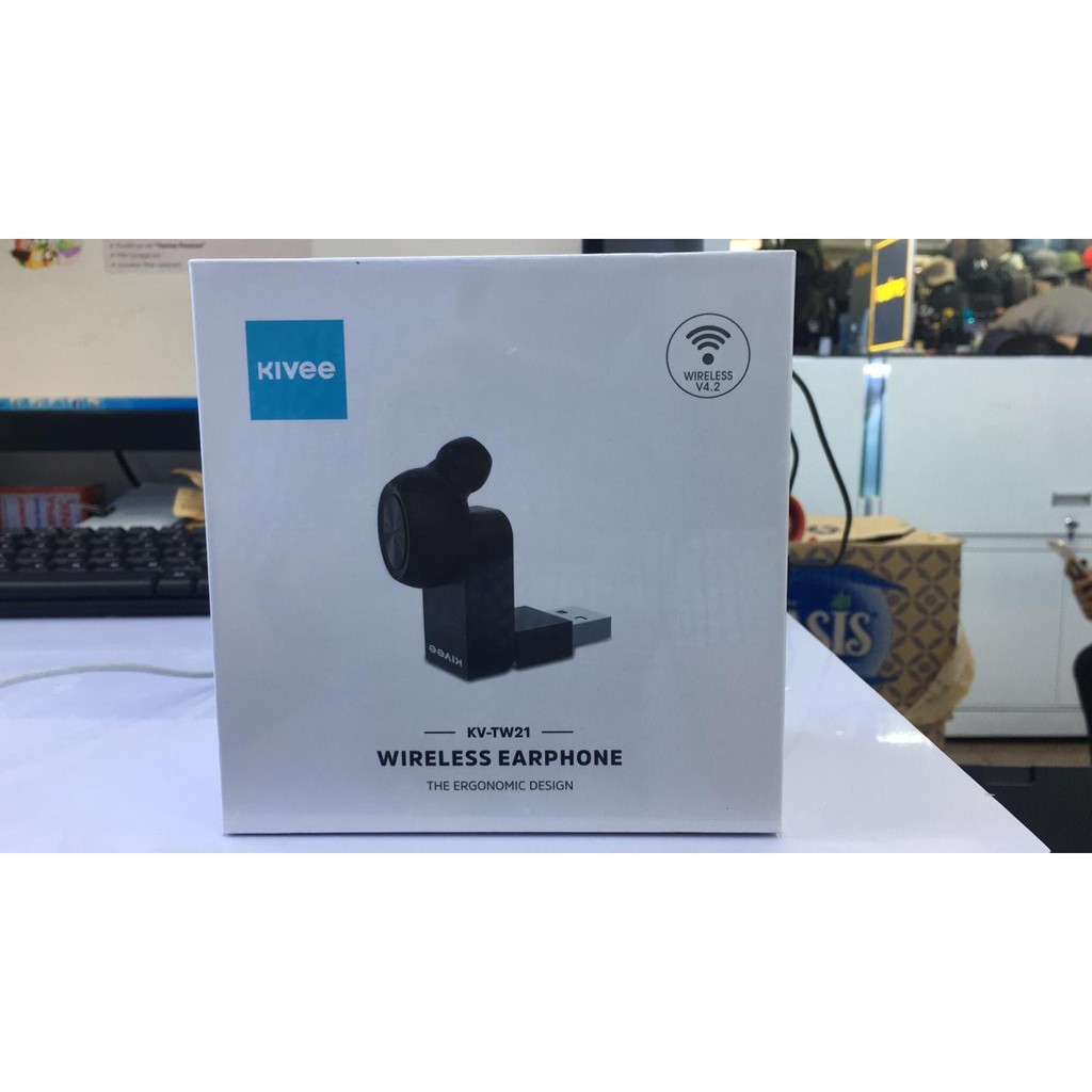 KIVEE KV-TW21 ultra-small Bluetooth headset high volume drive sports call mini earphones