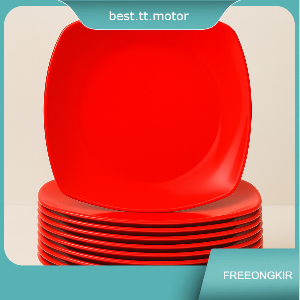 [12 PCS] PIRING KECIL MELAMIN CEPER SEGI PUTIH 6 INCH KUE TATAKAN GELAS  CEPER SAJI