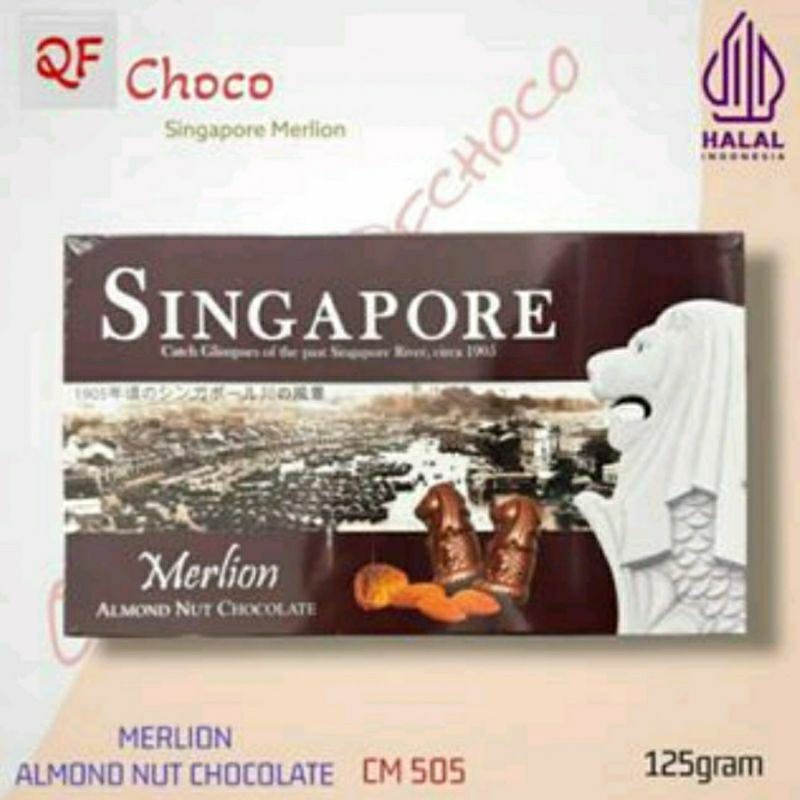 Coklat Merlion Singapore QF CHOCO 125 Gram / Coklat QFchoco Singapore