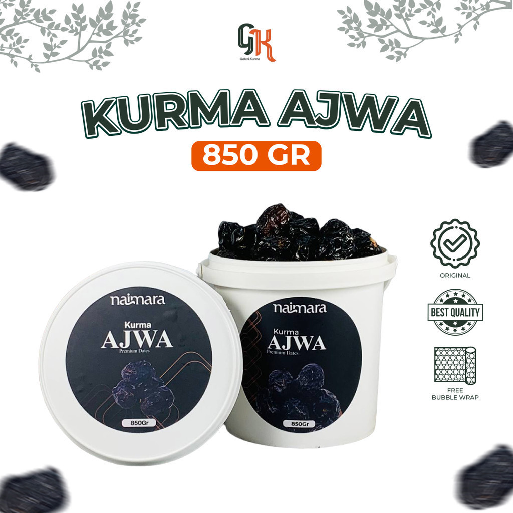

Kurma Ajwa Kemasan Ember 850 Gr / Kurma Nabi Premium Asli