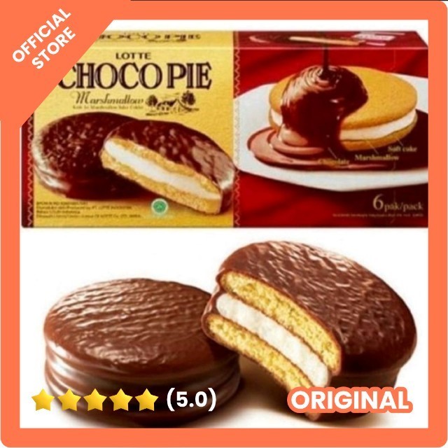 

CHOCO PIE MARSHMALLOW 6Pcs X 28gr - Keik isi marshmallow salut coklat