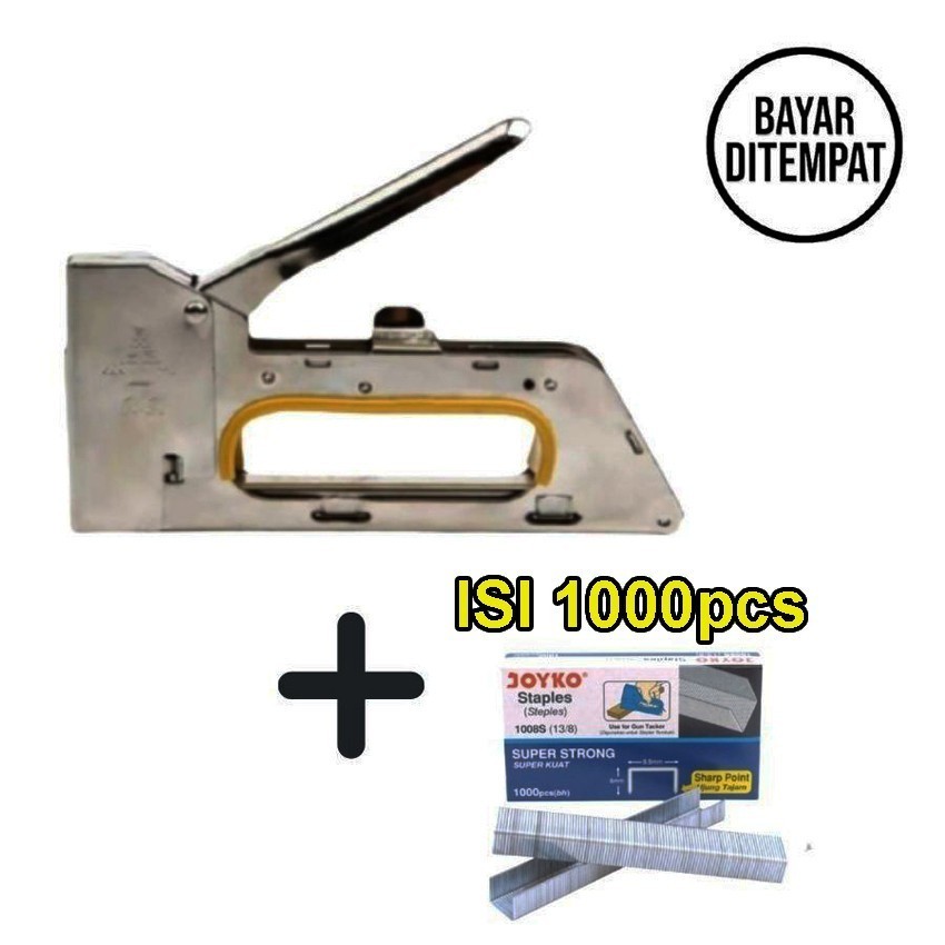 

Paket Staples Tembak Gun Tacker + Isi atau Refil 13/8 Stapler Jok Staples | Stepler Tembak | Stepler Gun | Stapler Tembak | Stapler Gun