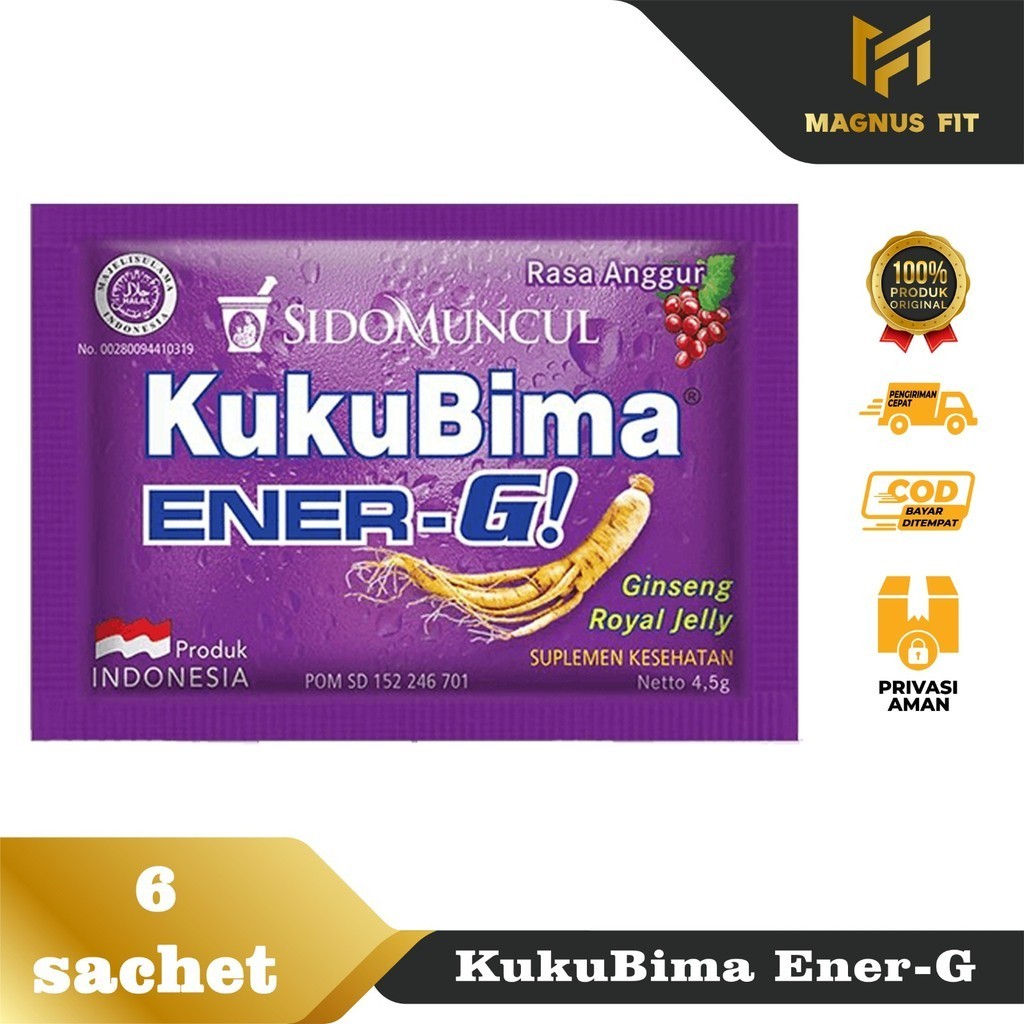 

Minuman Kesehatan KukuBima Ener-G Dus 6 Sachet Kuku Bima Enerji