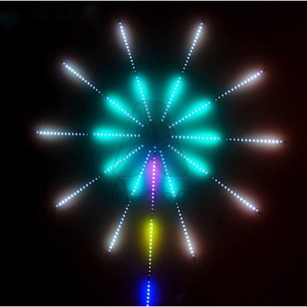 Adios - LAMPU STRIP LED KEMBANG API 5050 RGB BENTUK KEMBANG API DENGAN MUSIC UNTUK DEKORASI / LED