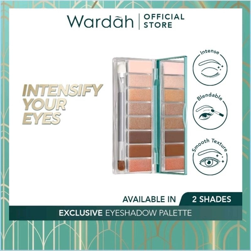 Wardah Exclusive Eyeshadow Palette - 9 Warna Pigmented Yang Tahan Lama [ KODE A ]