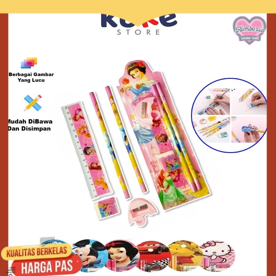 

KUKE Set Alat Tulis 5 in 1 Karakter / Mini Stationery / Alat Tulis Sekolah / Paket Alat Tulis / Pensil Set 5 in 1