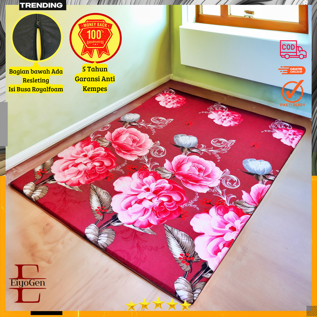 Kasur Busa Royal Motif Kasur Lantai/Lipat Busa Original Royalfoam Kasur Busa karpet import..