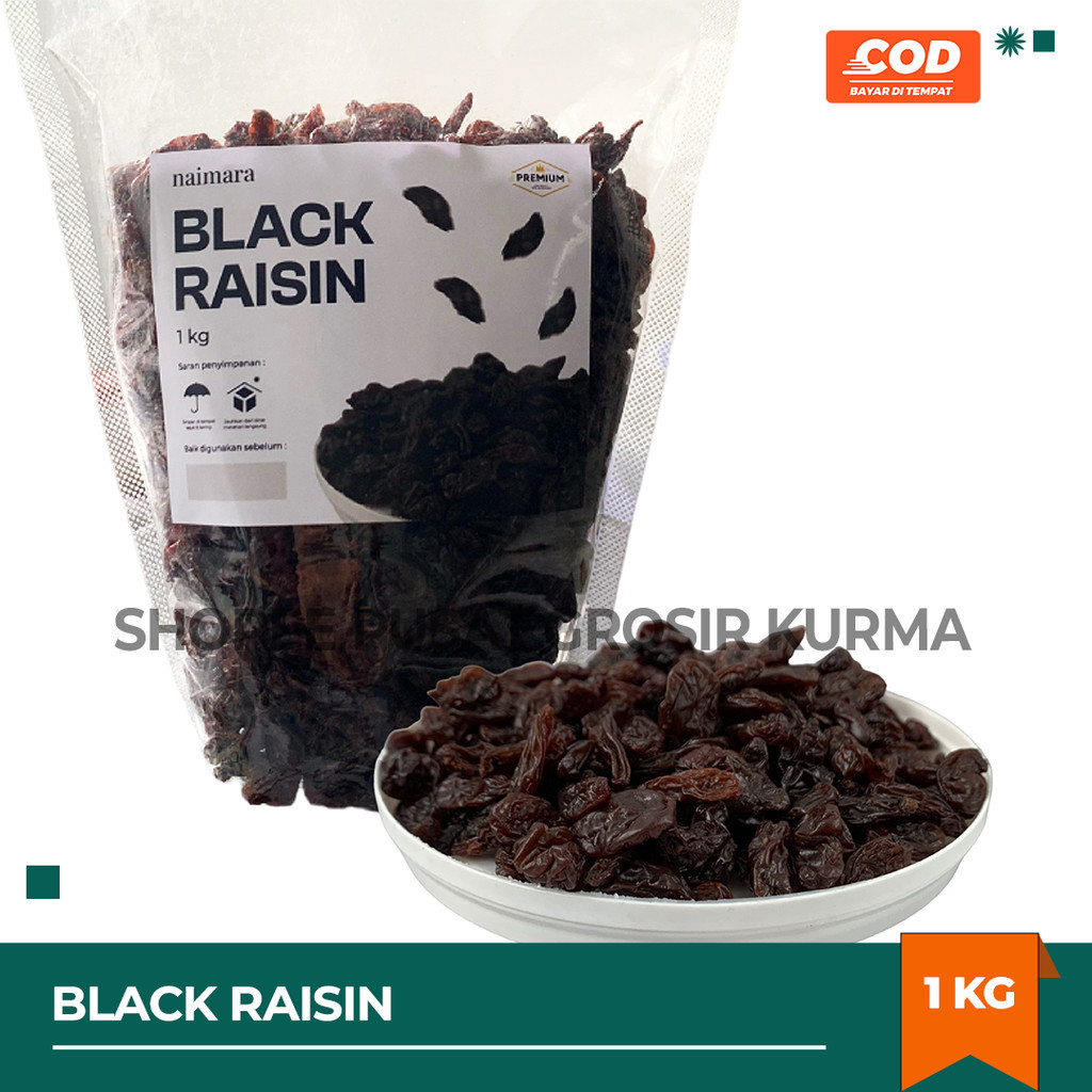 

KISMIS HITAM 1KG BLACK RAISIN MANIS PREMIUM ORIGINAL