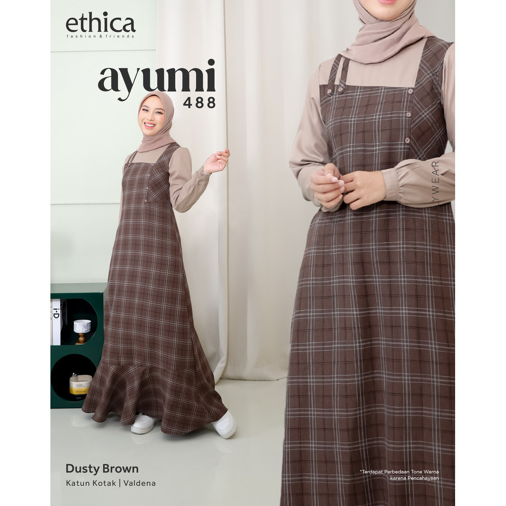 NifaCollection Gamis Dewasa Ayumi 488 Dress Muslim Wanita Original