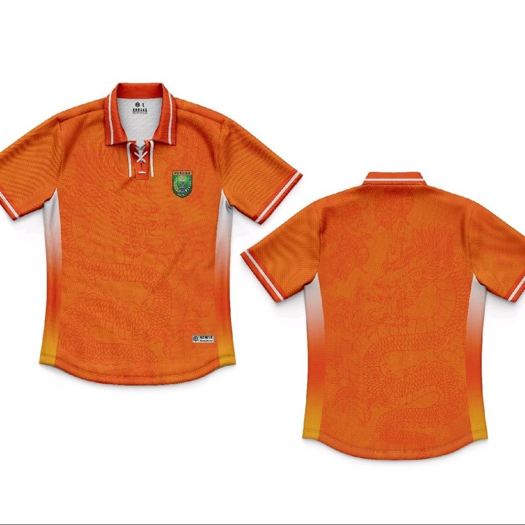 Hudsas Jersey Custom Persibo Orange Futsal Olahraga Sport