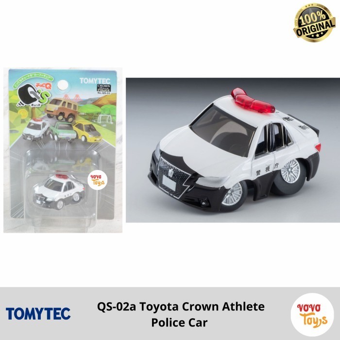 AR2158 Tomica ChoroQ Q`s QS-02a Toyota Crown Athlete Police Car Tomytec