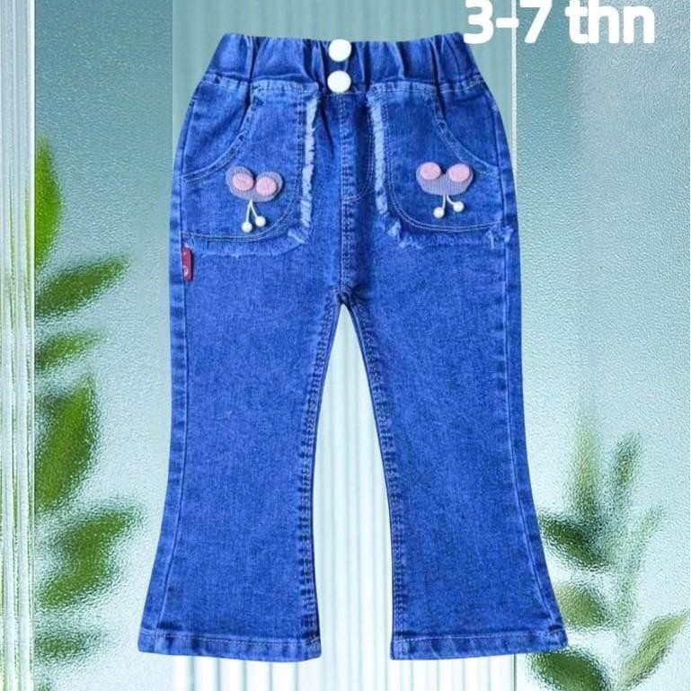 Celana Cewek Anak Model Cutbray Umur 2-7 Tahun /Celana Jeans Model Terbaru