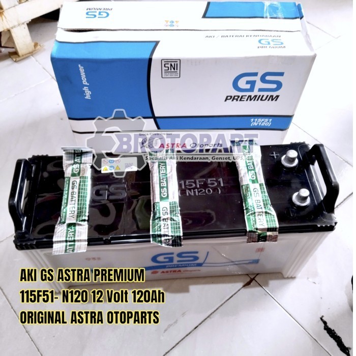 Aki Mobil Bus Nissan Cabal Truk, UD Quester, Faw Traktor GS ASTRA N120 PREMIUM ORIGINAL
