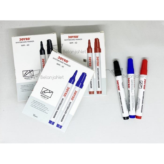 

Spidol Papan Tulis | Whiteboard Marker Joyko WM-60 WM-61 WM-62 - Hitam