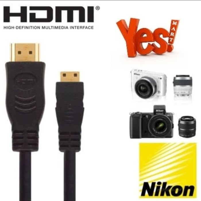 [Best]Promo Terbaru Kabel hdmi kamera nikon D3100, D3400, D5100,D5600, D7100, D7500 - 2M