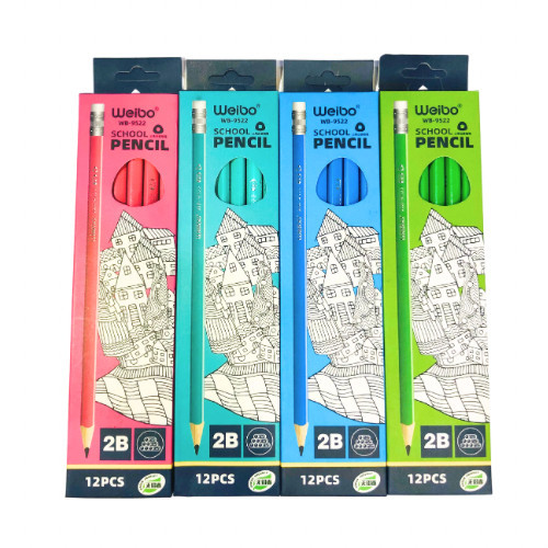 

Pensil 2B Weibo WB-9522 SWEET COLOR Pensil/Pencil Impor Set Alat Tulis - LUSINAN SHABQ