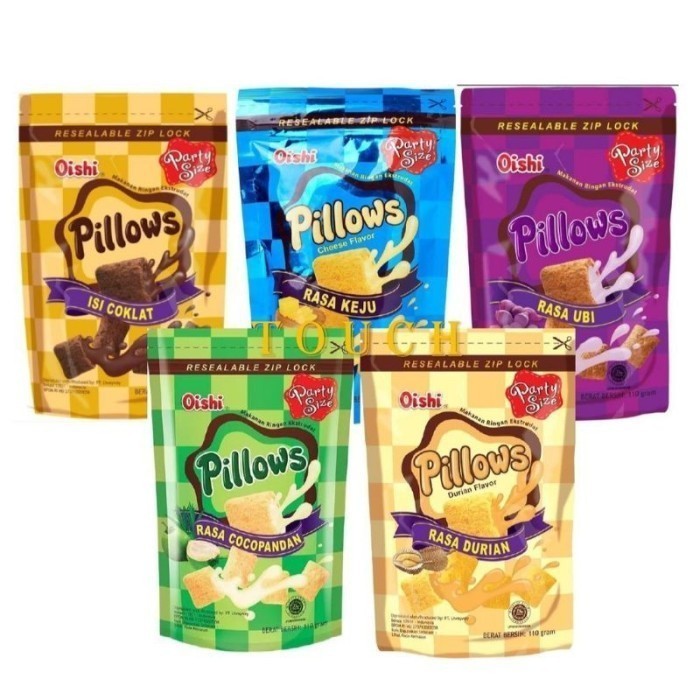 

Oishi PILLOWS Pouch 100 gram / 100g Rasa - COKLAT COKELAT