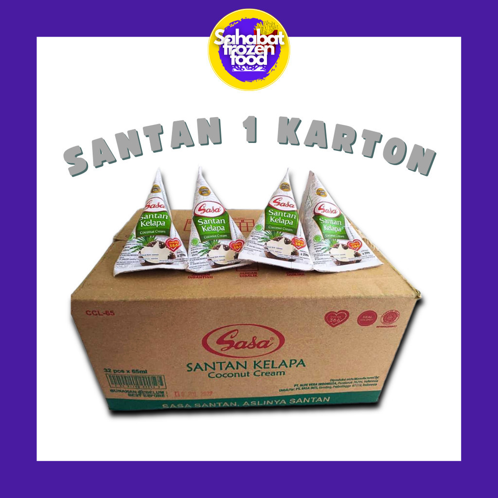 

Sasa Santan Kelapa 1 Karton / Santan kelapa murni 32 pcs