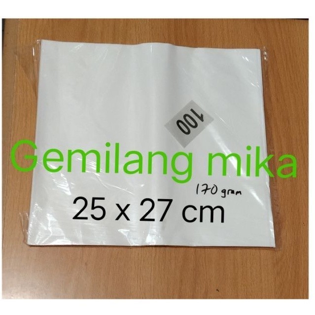 

kertas nasi kfc/burger 25 x 27cm isi 100 lembar