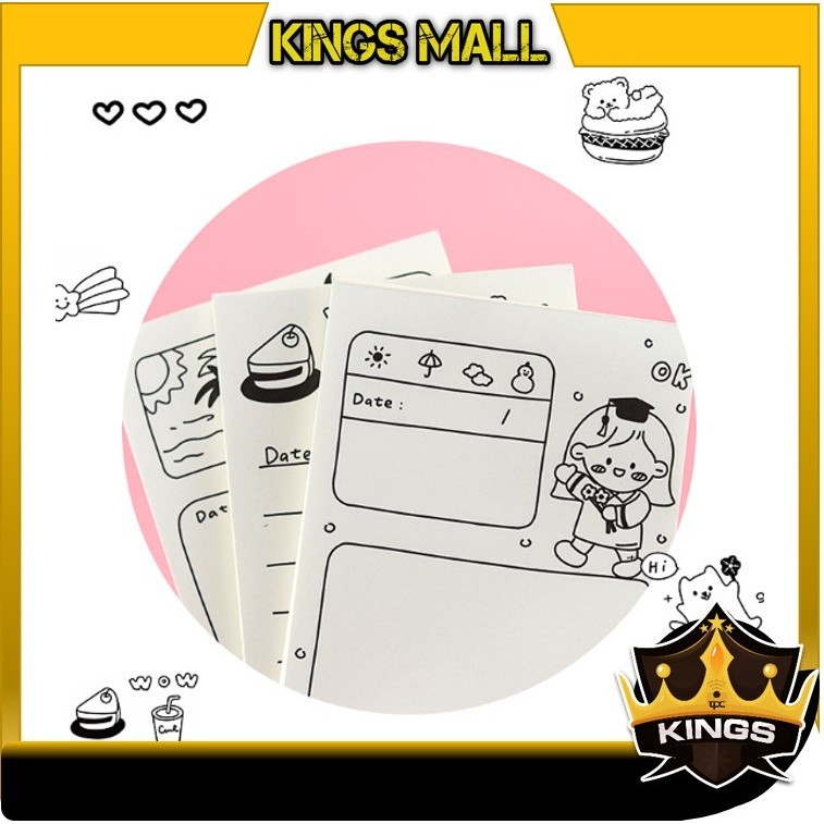 

KINGs - S6272 Memo Tempel Kartun / Sticky Notes Motif Kartun Lucu / Sticky To Do List Kartun