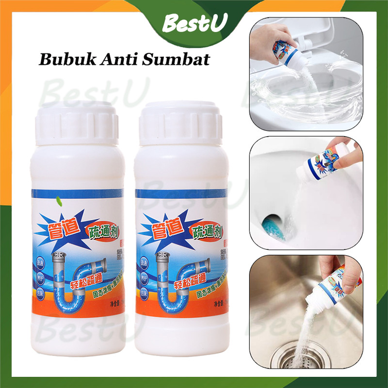 Serbuk Bubuk Anti Sumbat Pipa Pembersih /pembersih saluran Pipa Air Toilet /Serbuk Anti Sumbat Pembe