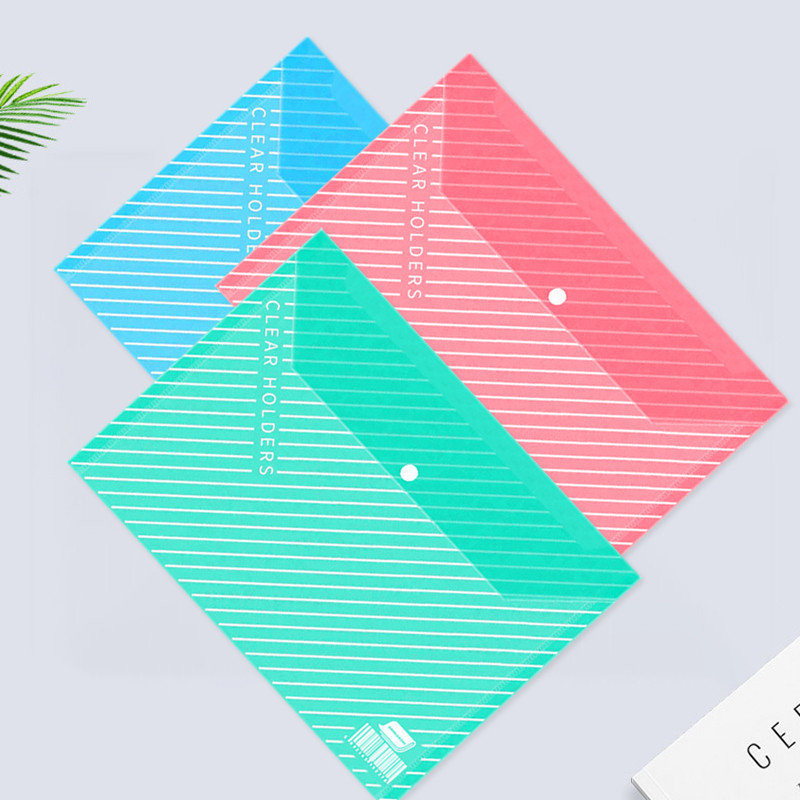 

COD Tas File Diagonal Transparan Tas Gesper Warna-warni Tas File Data Set 3 Potong