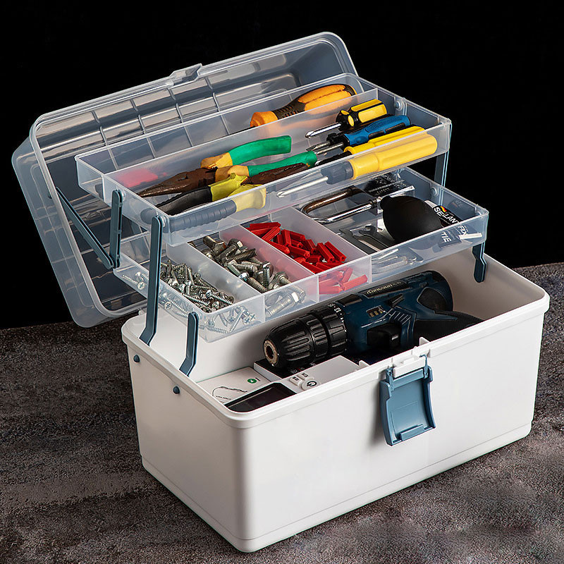 Plastic Tool Box  Hardware Tool Storage Box Wall Hanging Screw Parts Classification Component Box  R