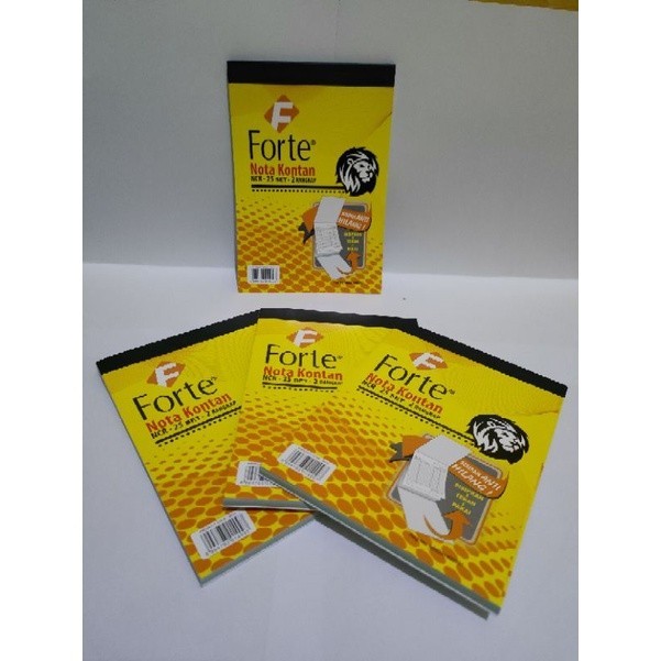 

Nota Belanja Forte 1 Pack/10 Pcs/1 Ply/2 Ply/3 Ply / Buku Nota Kontan / Kertas Nota