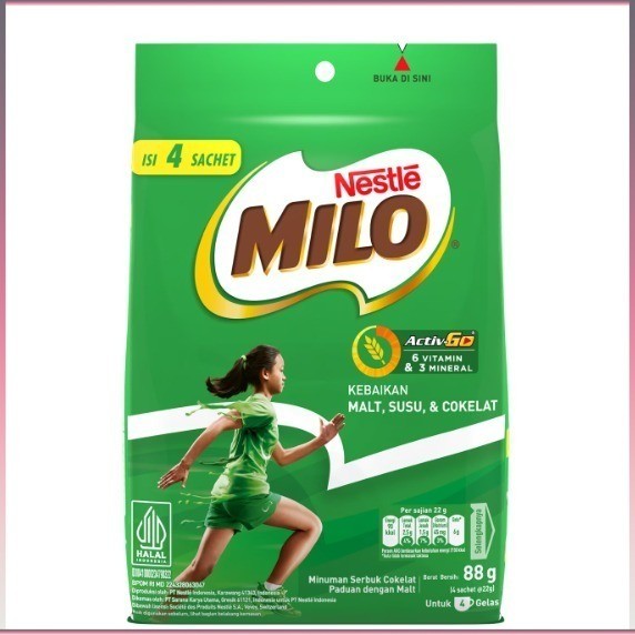 

Milo Active Go Nestle Minuman Susu Coklat Sachet Uht 88gr Isi 4pcs Bubuk Bukan Cair Malaysia 3 in 1 Cube Activ Renteng Choco Bar Renceng Dus 3in1 110ml 180ml 300 960 990 gr 1kg 2kg 1box