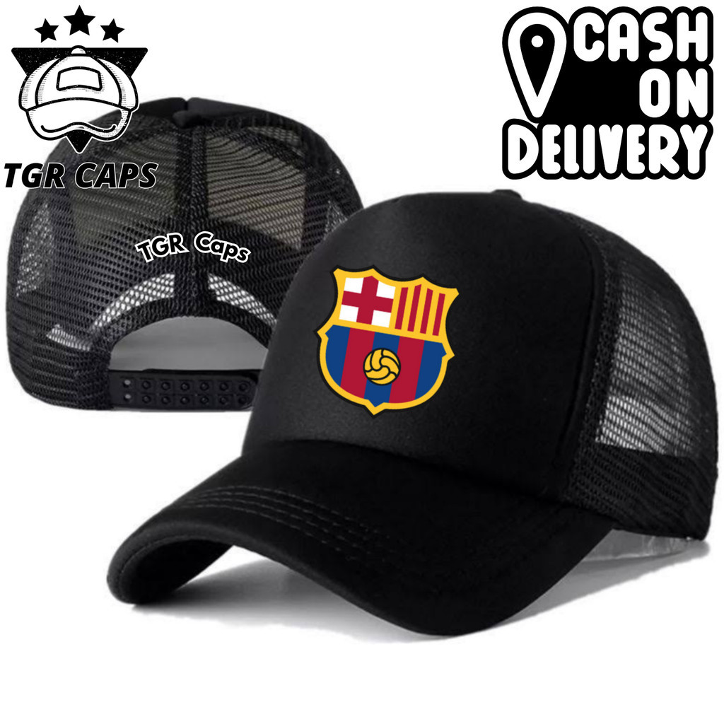 TGR Caps Topi Trucker BARCELONA - Topi Distro BARCELONA Logo - Topi BARCELONA Premium - Topi Pria De
