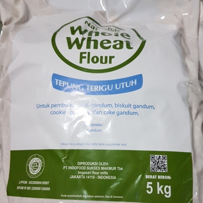 

TERJUAL Tepung Gandum Utuh Whole Wheat Flour (WWF) Bogasari Naturich 5Kg