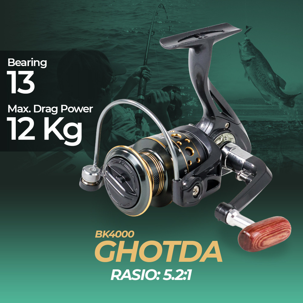 TaffSPORT GHOTDA: Reel Pancing Spinning Andal 5.2:1