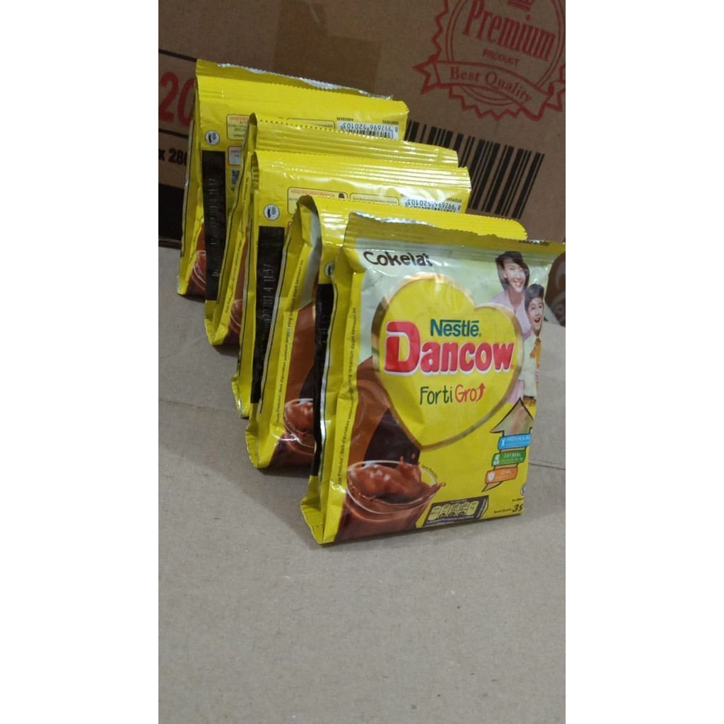 

TERJUAL Dancow Instant FortiGro susu bubuk Sachet 27gr x 10 Sachet (Renceng) - Coklat