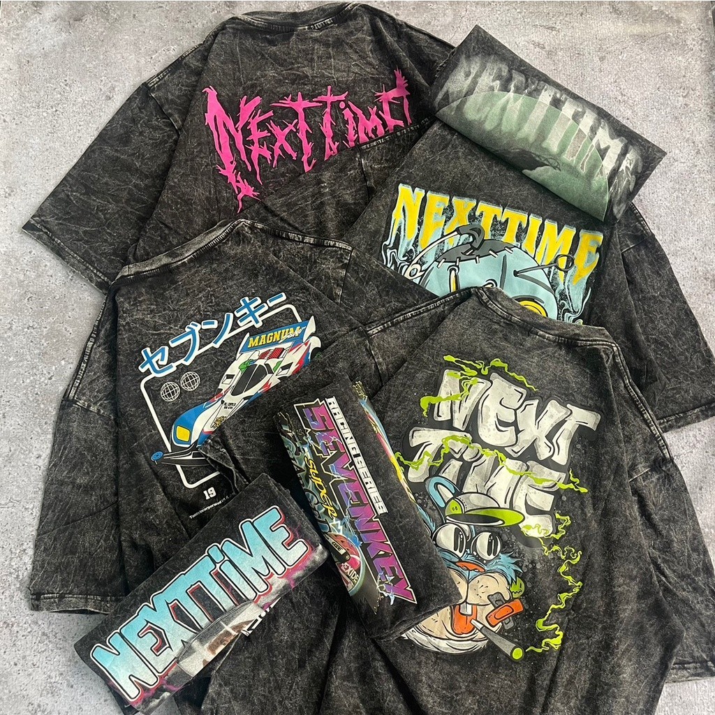 storemaya | NEXTTIME - Washing T-Shirt - T-Shirt Washing Oversize - Kaos Washing Pria - Kaos Cewe Co